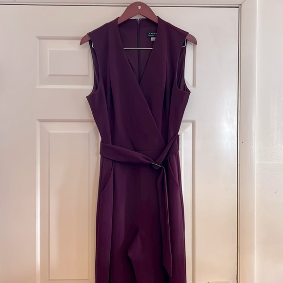 ASL Tahari burgundy jumpsuit. Size 14. NWOT - Picture 1 of 8